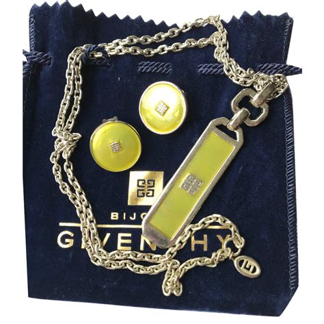 givenchy jewelry set|Givenchy necklace and earring set.